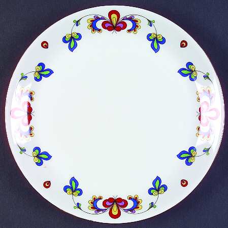 Farmer's Rose (Coupe, Gold Trim) Salad Plate