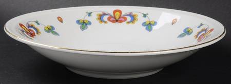 Farmer's Rose (Coupe, Gold Trim) 9" Round Serving Bowl