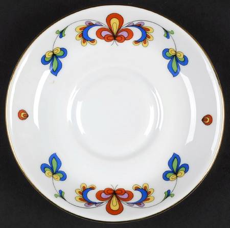 Farmer's Rose (Coupe, Gold Trim) Saucer for Cream Soup Bowl