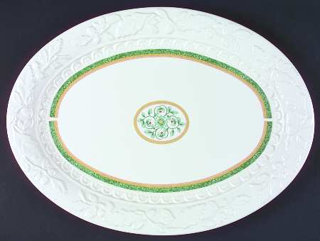 French Quarter (Stoneware) 18" Embossed Oval Serving Platter