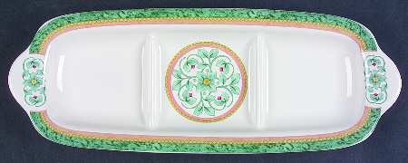French Quarter (Stoneware) Divided Tidbit 3 Part