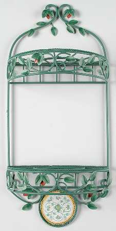 French Quarter (Stoneware) 2 Tier Metal Wall Rack