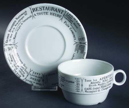 Brasserie Flat Cup & Saucer Set