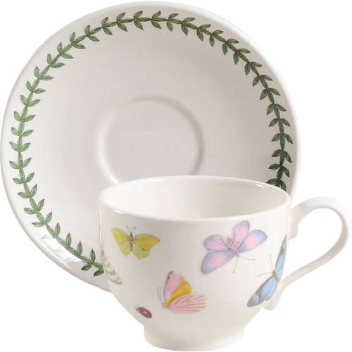 Botanic Garden Butterflies Traditional Footed Cup & Saucer Set