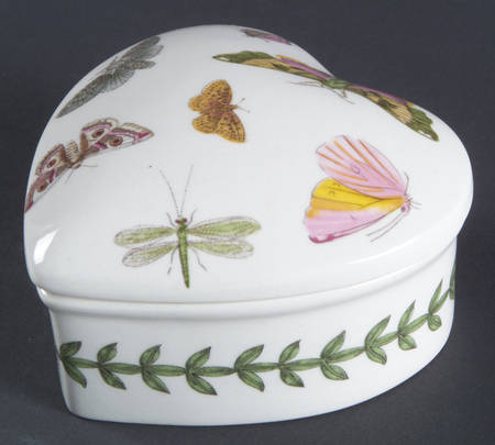 Botanic Garden Butterflies Heart Shape Box & Lid