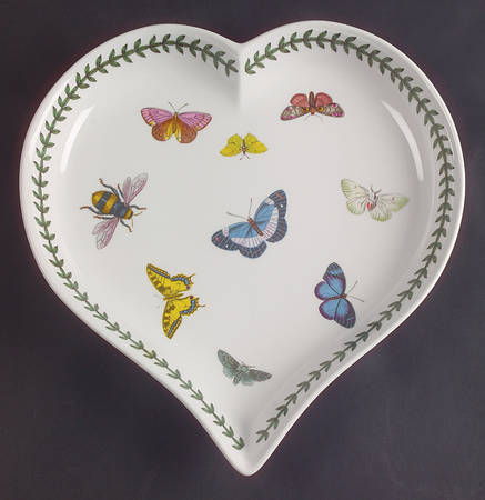 Botanic Garden Butterflies Large Heart Shaped Dish