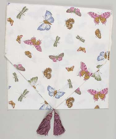 Botanic Garden Butterflies 14" X 72" Cloth Table Runner