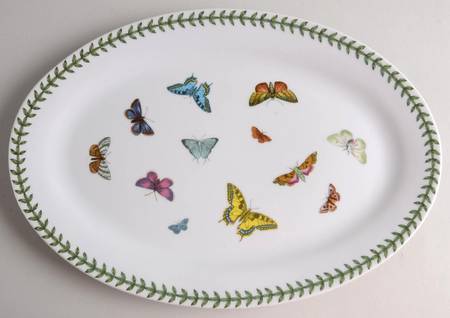 Botanic Garden Butterflies 14" Oval Serving Platter