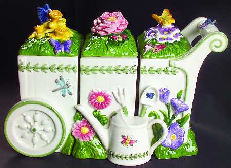 Botanic Garden Countertop Collection Figural Canister - Set of 3