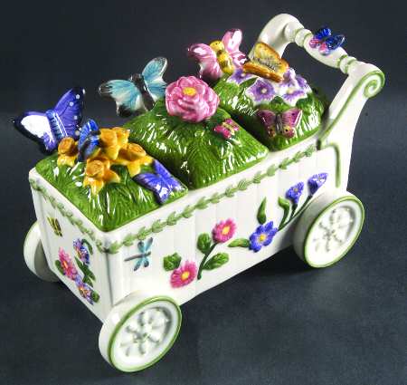 Botanic Garden Countertop Collection 3 Part Figural Condiment Cart