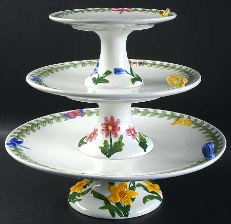 Botanic Garden Countertop Collection 3 Tier Pedestal Stacking Cake Stand (7",10" & 13")