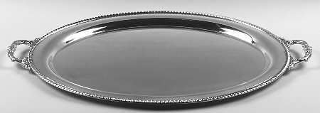 Georgian (Sterling, Hollowware) Large Waiter Tray