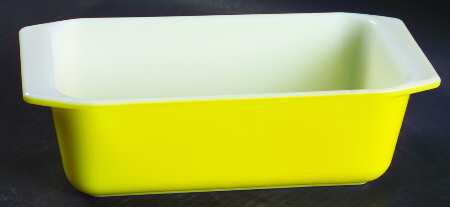 Yellow (Bright Yellow) Loaf Pan by Pyrex