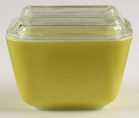 Yellow (Bright Yellow) Small Refrigerator Jar & Lid