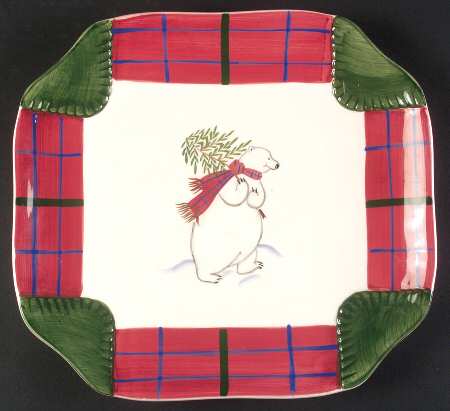 Snow Bear Cookie Plate