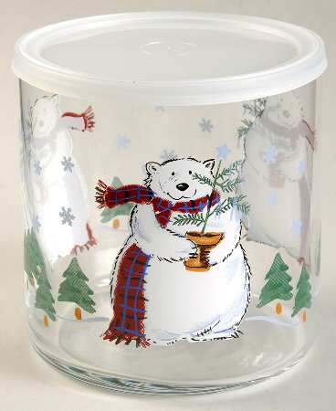 Snow Bear Medium Glassware Storage Jar & Lid