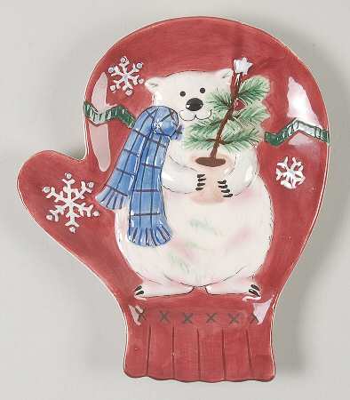 Snow Bear Spoon Rest/Holder (Holds 1 Spoon)