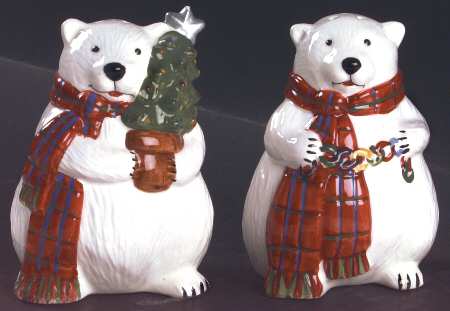 Snow Bear Figural Salt & Pepper Set