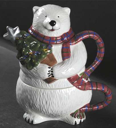 Snow Bear Individual Teapot & Lid with Cup