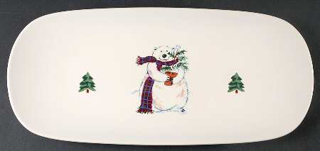 Snow Bear 16" Rectangular Serving Platter
