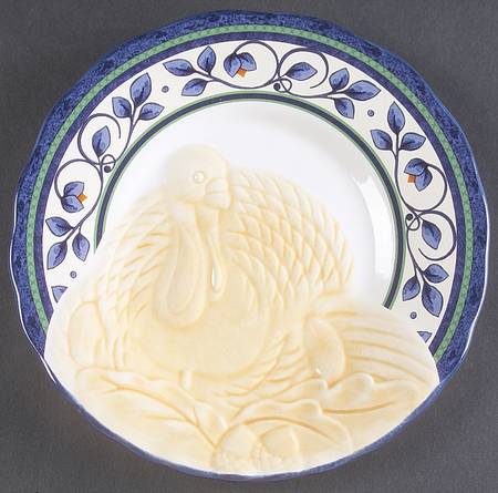 Orleans Turkey Embossed Buffet Plate