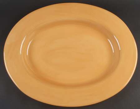 Sausalito Amber 18" Oval Serving Platter