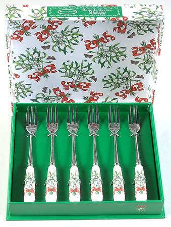 Botanic Garden Mistletoe Pastry Fork - Set of 6