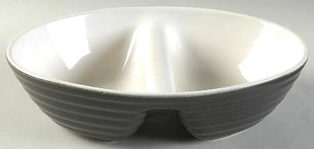 Mystic 10" Oval Divided Vegetable Bowl