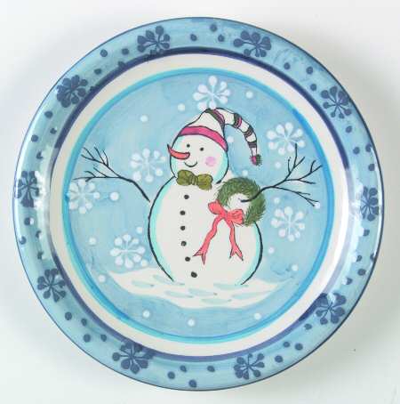 Snowman Salad Plate