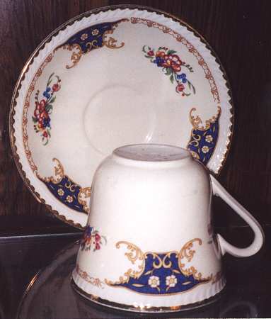 PTL3 Blue Flat Cup & Saucer Set