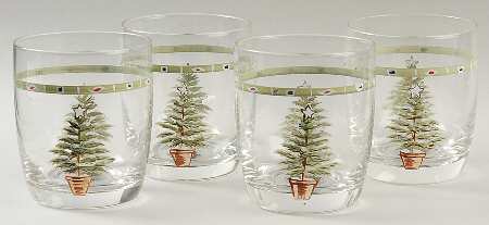 Naturewood Holiday Glass Double Old Fashioned - Set of 4