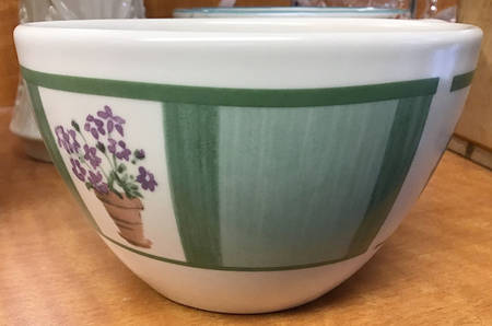 Flower Garden Sugar Bowl No Lid