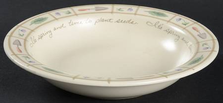 Flower Garden Rim Soup Bowl