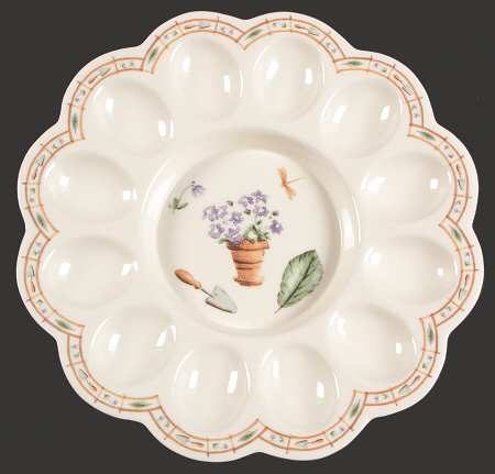 Flower Garden Melamine Deviled Egg Plate by Pfaltzgraff