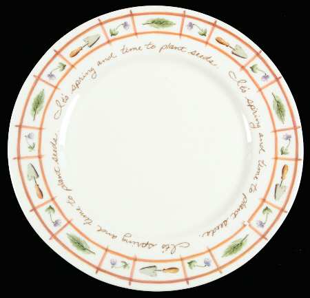 Flower Garden Melamine Salad Plate