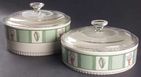 Flower Garden 4-Piece Bakeware Set (2 Bakers with Lids)