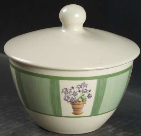 Flower Garden Sugar Bowl & Lid