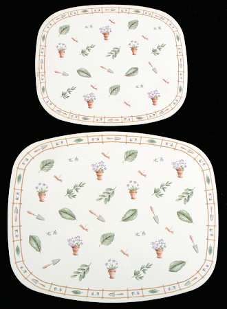Flower Garden 2-Piece Stove and Counter Mat