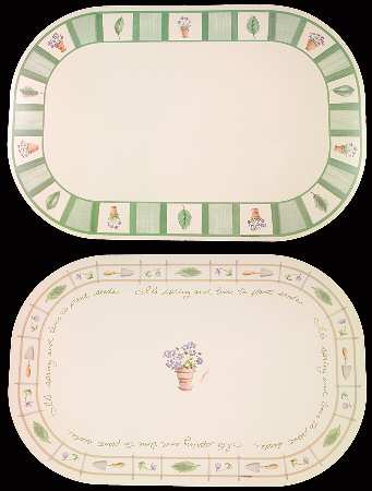 Flower Garden Reversible Vinyl Placemat