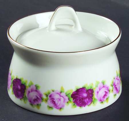 Scarlet Rose Sugar Bowl & Lid by Porsgrund
