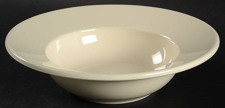 Dana Cream (Smooth) Large Rim Soup Bowl