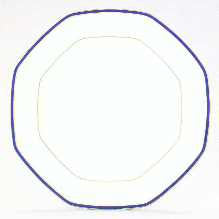 Bleu De Four Et or Grand Feu  by Porcelaine Lafarge