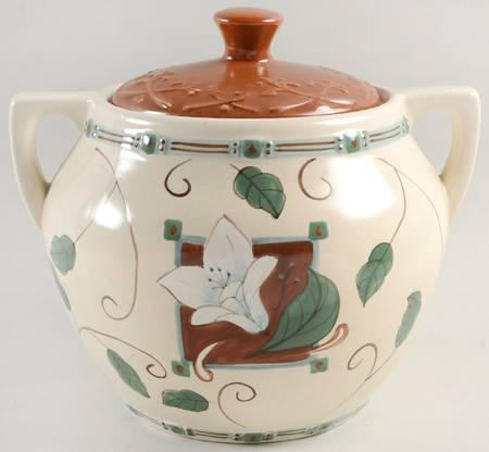 Mission Flower Cookie Jar & Lid