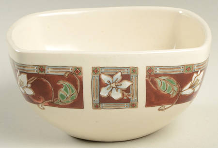 Mission Flower 5" Individual Square Salad Bowl
