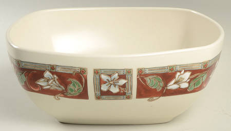 Mission Flower 9" Square Salad Serving Bowl