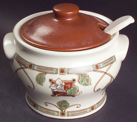 Mission Flower Mini Tureen w/Lid & Ladle