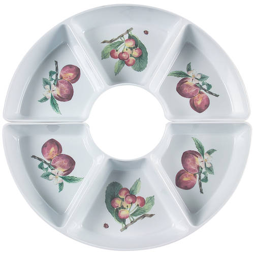 Delicious Melamine 2 Pc Umbrella Tray(2-3sect Cresenttrays)