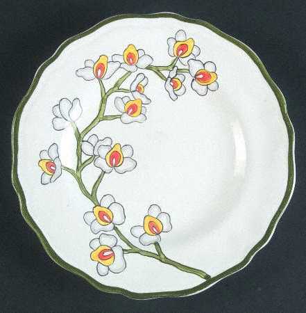 Orchid Garden Yellow Salad Plate