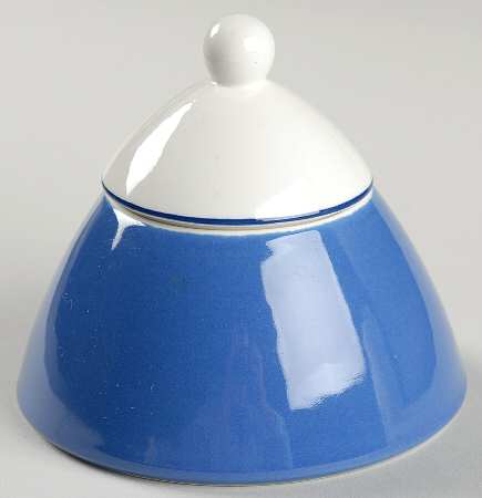 Spa Medium Blue (Rim) Sugar Bowl & Lid