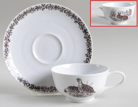 PMM1 Flat Cup & Saucer Set by Porzellan - Munchen